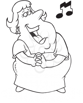 Royalty Free Clipart Image of an Opera Singer