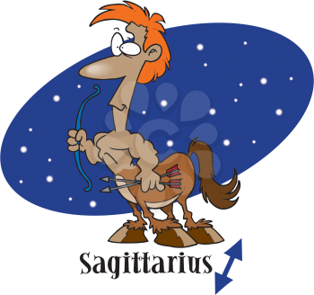 Royalty Free Clipart Image of Sagittarius