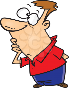 Royalty Free Clipart Image of a Thinking Man