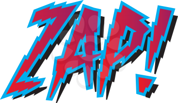 Royalty Free Clipart Image of the Word Zap