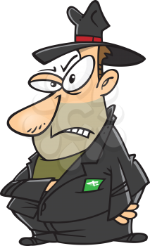 Royalty Free Clipart Image of a Villain