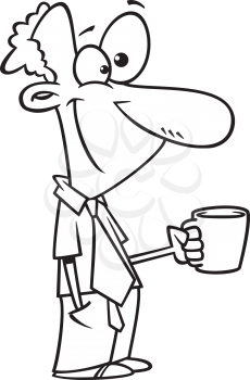 Royalty Free Clipart Image of a Man Having a Break