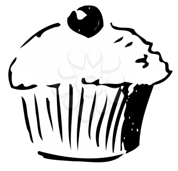 Royalty Free Clipart Image of Cupcake