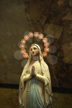 Royalty Free Photo of a Statue of Virgin Mary in Rome, Italy