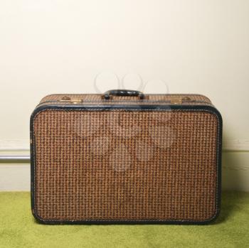 Royalty Free Photo of a Brown Retro Suitcase