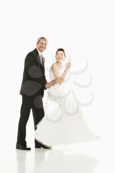 Royalty Free Photo of a Groom and His Bride