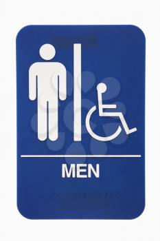 Royalty Free Photo of a Men Restroom Sign With Handicap Access