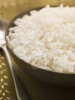 Royalty Free Photo of a Bowl of Plain Boiled Basmati Rice