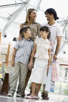 Royalty Free Photo of a Family at the Mall