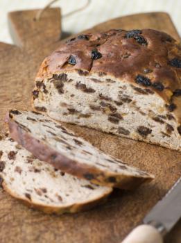 Royalty Free Photo of a Loaf of Barm Brack