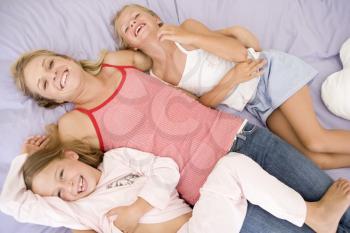 Royalty Free Photo of a Mother With Two Girls