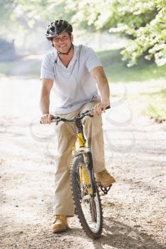 Royalty Free Photo of a Guy on a Bike