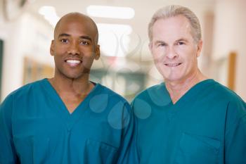 Royalty Free Photo of Two Orderlies or Male Nurses