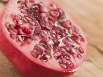 Royalty Free Photo of a Halved Pomegranate