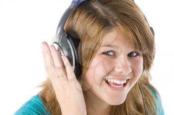 Royalty Free Photo of a Girl Listening to Music