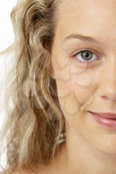 Royalty Free Photo of a Partial Portrait of a Woman's Face
