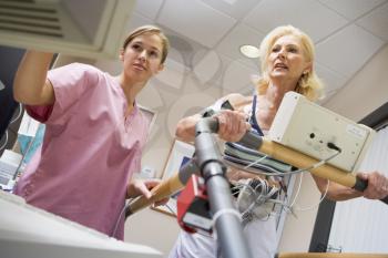 Royalty Free Photo of a Woman Having a Cardio Test