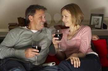 Royalty Free Photo of a Couple With Wine