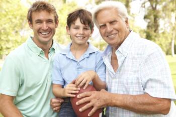 Royalty Free Photo of Three Generations of Men