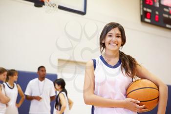 Portrait Of Female High School Basketball Player