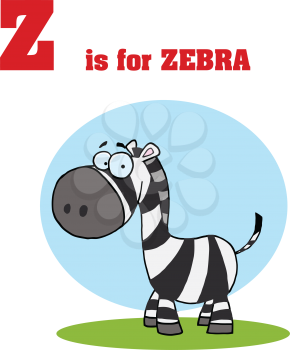 Royalty Free Clipart Image of Z is for Zebra