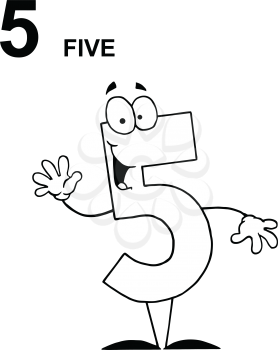 Royalty Free Clipart Image of a Five