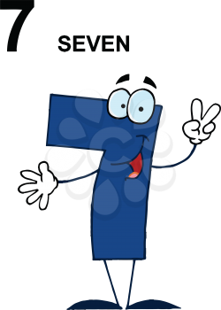 Royalty Free Clipart Image of a Seven