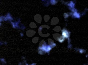 Starry night sky with nebula