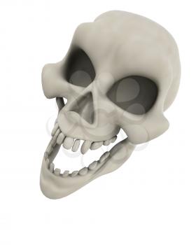 3D Render of a Halloween Evil Skull Head