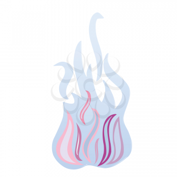 Royalty Free Clipart Image of Blue Fire