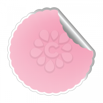 Royalty Free Clipart Image of a Pink Label