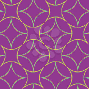 Royalty Free Clipart Image of a Geometric Pattern on Purple