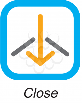 Royalty Free Clipart Image of a Close Button