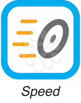 Royalty Free Clipart Image of a Speed Button