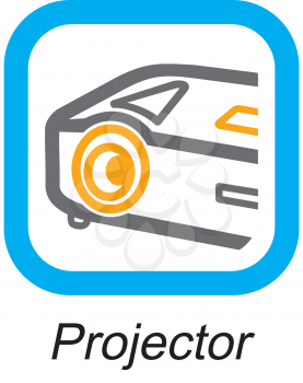 Royalty Free Clipart Image of a Projector