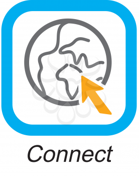 Royalty Free Clipart Image of a Connect Button