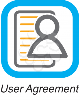 Royalty Free Clipart Image of a User Agreement Button