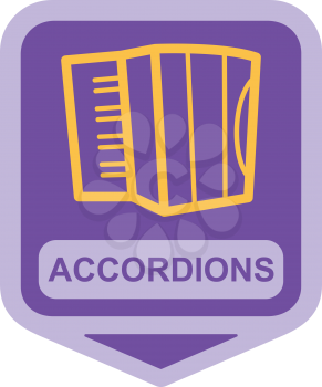 Royalty Free Clipart Image of an Accordion Icon