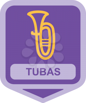 Royalty Free Clipart Image of a Tubas Icon