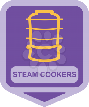 Royalty Free Clipart Image of a Steam Cooker