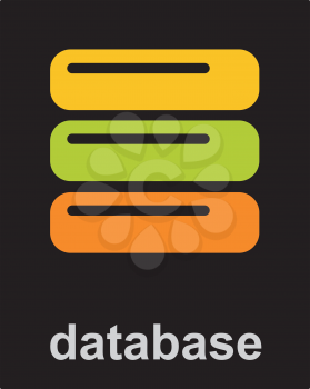 Royalty Free Clipart Image of a Database Icon