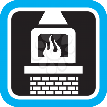 Royalty Free Clipart Image of a Fireplace