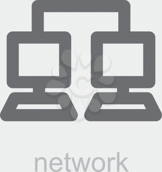 Royalty Free Clipart Image of a Computer Network Icon