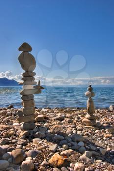 Royalty Free Photo of Stacks of Stones