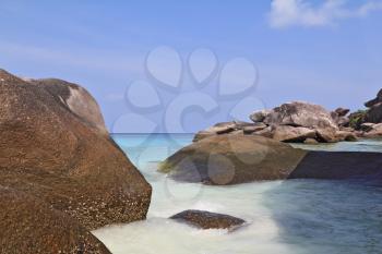 Beautiful cliffs on the famous beaches of the Similan Islands