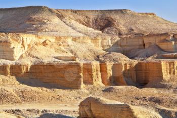Dead Sea, Israel. Unusual forms of ancient picturesque hills. 