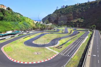 Car track in the popular resort on the Atlantic island of Madeira