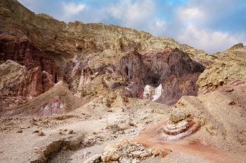 Dry stone desert near the southern seaside resort of Eilat, Israel.