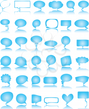 Royalty Free Clipart Image of a Collection of Idea Bubbles