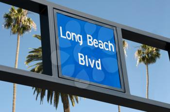 Royalty Free Photo of a Long Beach Boulevard Sign